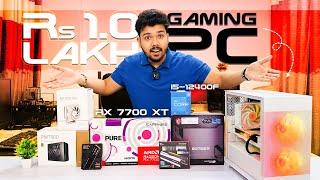 Rs 1 Lakh *ALL WHITE* Gaming PC Build 2024 | Intel i5-12400F & RX 7700 XT