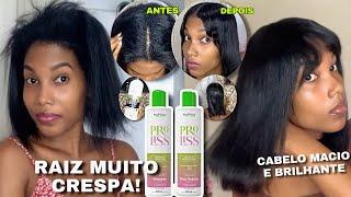 Progressiva Proliss Myphios| RETOQUE DE RAIZ em Cabelo Crespo / PASSO A PASSO