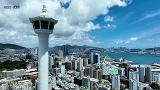 부산타워, pusan tower 용두산공원 ,중구, 남포동,영도구,남부민동  자료영상 24년 7월 l  [4K]  | drone reel