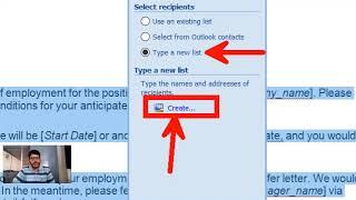 Step by Step Mail Merge Wizard in MS Word document 2007