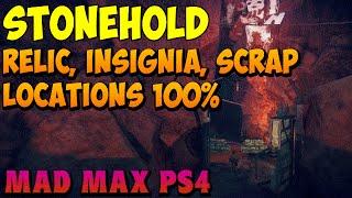 Mad Max - Stonehold History Relic, Insignia, and Scrap Locations - Gameplay PS4