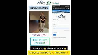 ️Mr.VIGNESH️-ONLINE APOGEES NETWORKER-EARNED FIRST INCOME-PROOF-  HAPPY NETWORKING !