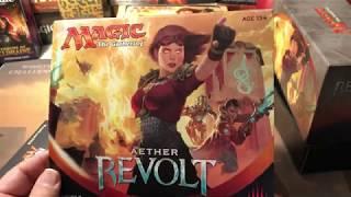 Aether Revolt bundle pack unboxing, opening all 10 packs to hunt for a Masterpiece MTG lottery cards