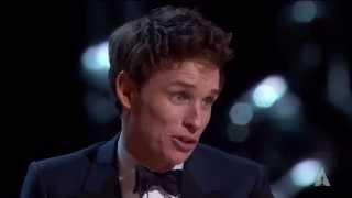 Eddie Redmayne winning Best Actor | 87th Oscars (2015)