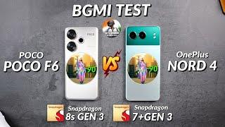 OnePlus Nord 4 vs Poco F6 BGMI Test With FPS Meter | Kaunsa Hai Best? 