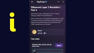 Ethereum's Layer 2 Revolution | Part 4 | Tapswap Code