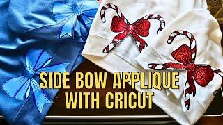 How to make a trendy side bow Applique with HTV on your Cricut