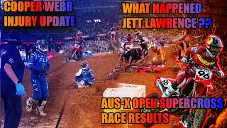 Cooper Webb Injury Update After Big Crash, Jett Crash Update, Aus-x Open Supercross 2024 Results.