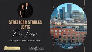 Denver Loft | For Lease | Streetcar Stables Lofts #310 | $3200/Month