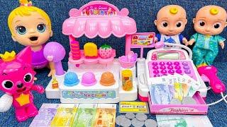 LIVE Satisfying with Unboxing Pinkfong Ice Cream Store Cash Register Toys, Kitchen Playset | ASMR