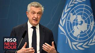 UN Refugee Chief Filippo Grandi discusses the mass exodus of Ukrainians fleeing war