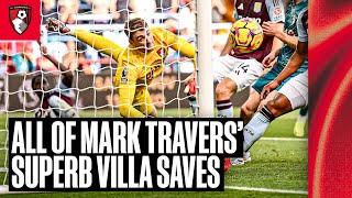 All of Mark Travers' saves in SENSATIONAL performance against Aston Villa