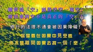 21-2 起心動念沒問題，認假為真心有所住才會有問題！造惡因果沒什麼大不了重新調整就好！明白『空』是什麼？接著就要去習慣『祂』，習慣『空』的過程就叫修行！很多修行人逃避現實是因為對於空性的錯誤認知！