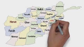 Afghanistan Political and Administrative Map / 34 Provinces of Afghanistan / Map of Afghanistan