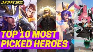 TOP 10 MOST PICKED HEROES IN MOBILE LEGENDS 2022