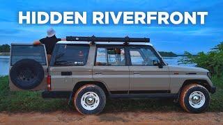 Exploring Hidden Riverfront | Mosquitoes Attack | Firefly Watching | Land Cruiser | ASMR