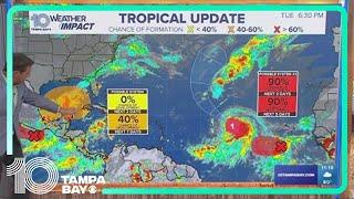 Tracking the Tropics: Disturbance has 40% chance of becoming tropical storm or depression