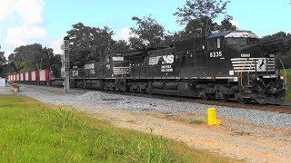 NS 931 Herzog rock train rolls south in Stockbridge, Ga.