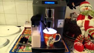 Making Cafe Latte (milk coffee) with DeLonghi PrimaDonna S coffeemaker