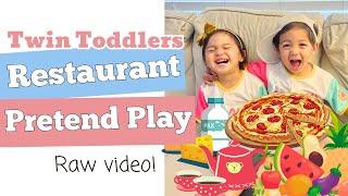 Kitchen Toys Pretend Play with 2 Year Old Twins | Uninterrupted Play with Kids Cooking & Food Toys