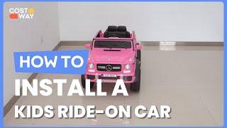 How to Install the 12V Licensed Mercedes-Benz Kids Ride-On Car | TY328021 #costway #howto