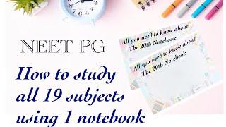 All you need to know about ‘THE 20th NOTEBOOK’ - NEET PG, INICET, FMGE must watch