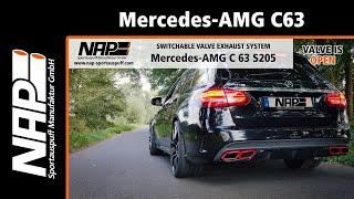 NAP switchable valve exhaust system ▶ Mercedes-AMG C63 S205 (620PS) - Soundcheck