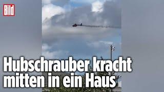 Rettungshubschrauber beim Absturz gefilmt