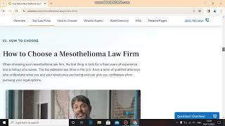 Mesothelmia law firms in usa ! Baji tech