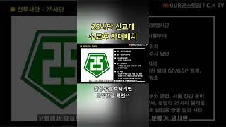#25사단 #신병교육대 수료하면 어디로 자대배치 받을까?? #shorts #군대 #입대