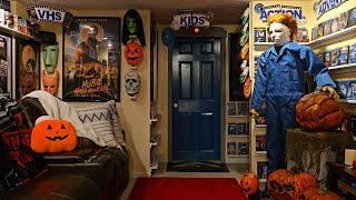 I TURNED MY BASEMENT INTO AN EPIC HALLOWEEN HOME MOVIE THEATER!