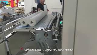 1350mm automatic toilet paper rewinding machine with glue lamination system