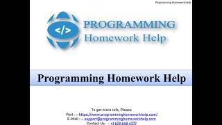 Programming Homework Help