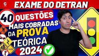 SIMULADO DO DETRAN 2024 - REVISÃO DE 40 QUESTÕES  - PROVA SIMULADA DO DETRAN 2024 DF