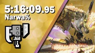 MHR Narwa% with Addons - Switch Axe Speedrun - 5:16:09:95