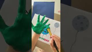 Earth Day Project Ideas for Kids | Earth day Handprint Art Craft Cards to Make #shorts #earthday