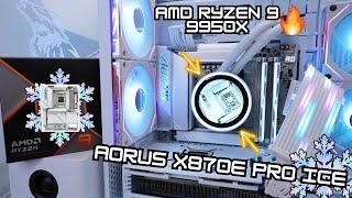 9950X + X870E AORUS PRO ICE : How to Setup your Motherboard for the best AM5 All White Build