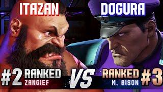 SF6 ▰ ITAZAN (#2 Ranked Zangief) vs DOGURA (#3 Ranked M.Bison) ▰ High Level Gameplay