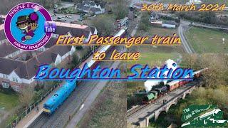 The first train to leave the new Boughton Railway Station at N.L.R 30/3/2024