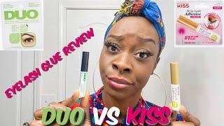 EYELASH GLUE | DUO BRUSH-ON LASH ADHESIVE VS KISS STRIP LASH ADHESIVE REVIEW 2022 | SOSO MODELS