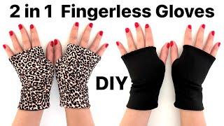 How to make fingerless gloves, Reversible Glove DIY, Glove sewing, Glove diy tutorial, Anita Benko