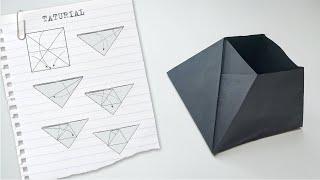 Paper pyramid box ● Origami tutorial video