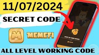 11 July memefi Daily Combo | (Level 1-12) Memefi Secret Reward Combo |Memefi 4,000,000 Coins Code |