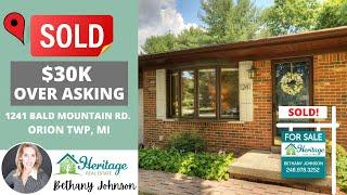 SOLD AFTER ONE WEEKEND FOR $30K ABOVE LIST PRICE!! 1241 Bald Mountain Rd, Lake Orion, MI