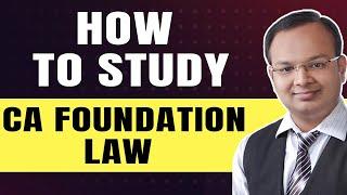 How to Study Law | How to Prepare CA Foundation Law | Study Plan For CA Foundation Law #shorts