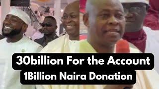 #1Billion Donation: Moment Davido's Father donates to a Church in Remembrance Of their Mom