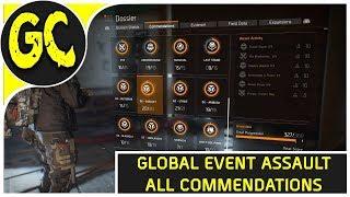 All Commendations and Masks | The Division Global Event Assault