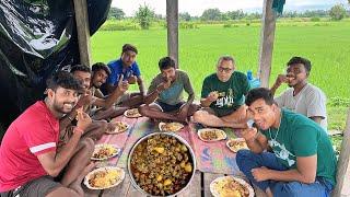 ঝড় বৃষ্টির দিনে খিচুড়ি আর দেশি মুরগির মাংস বরদা ও মেজদা রান্না করলো sundarban picnic!!!