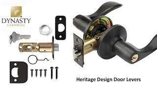 Dynasty Hardware Heritage Door Levers, Aged Oil Rubbed Bronze