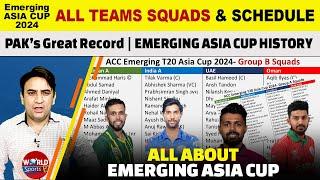 All teams Emerging Asia Cup 2024 squads & schedule with timetable